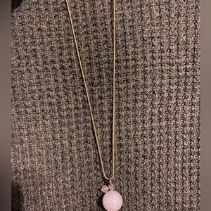 Elegant Bronze Tone Snake Chain with    A Quartz Pendant